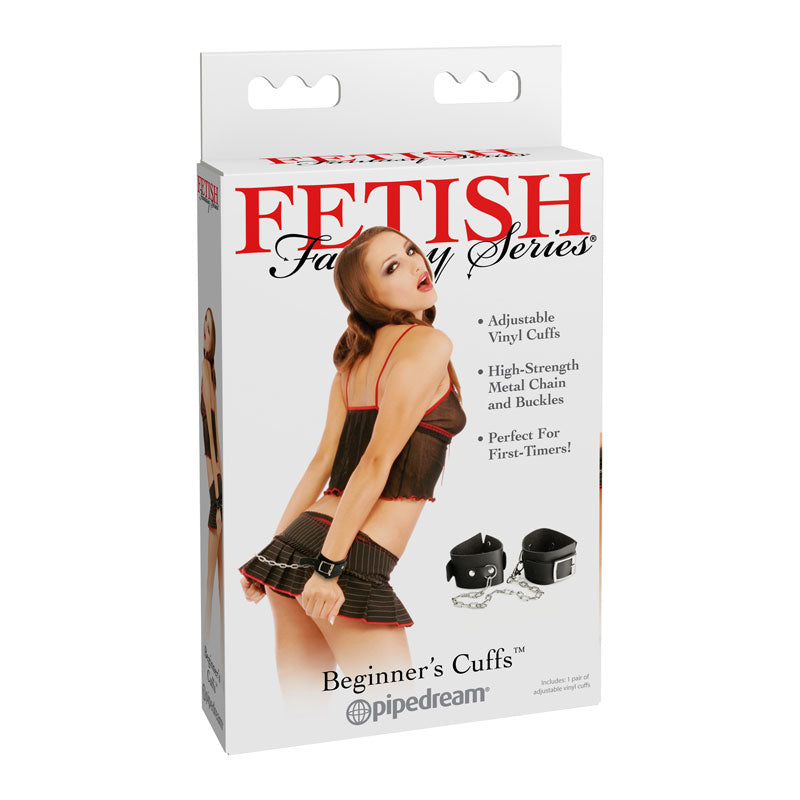 Pipedream Fetish Fantasy Series Adjustable Beginner's Cuffs Black