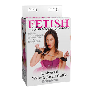 Pipedream Fetish Fantasy Series Adjustable Universal Wrist & Ankle Cuffs Black