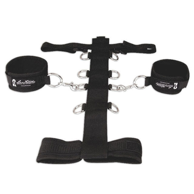 Lux Fetish 3-Piece Adjustable Neck & Wristraint Set Black