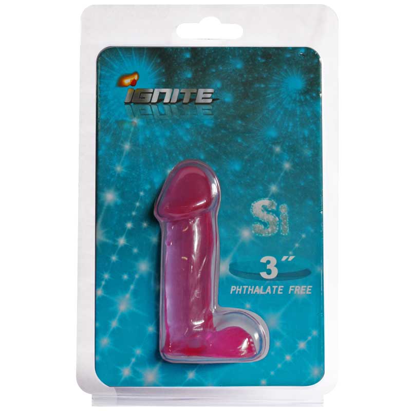 SI 3in Cock with Balls Purple