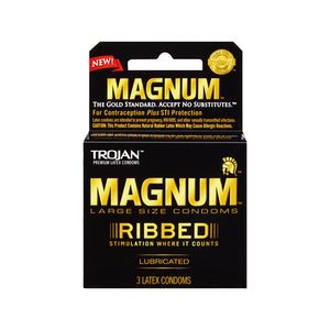 Trojan Magnum Ribbed 3pk