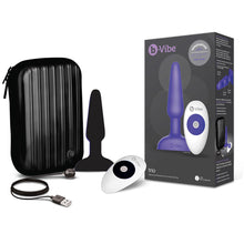 Load image into Gallery viewer, b-Vibe Trio Silicone Vibrating Remote Controlled Multispeed Waterproof Anal Play Plug With Travel Case &amp; USB Charger (Black)
