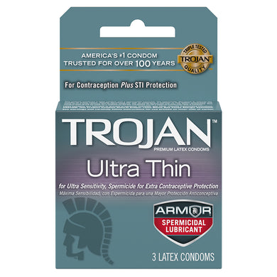 Trojan Ultra Thin Armor(Spermicidal) 3pk