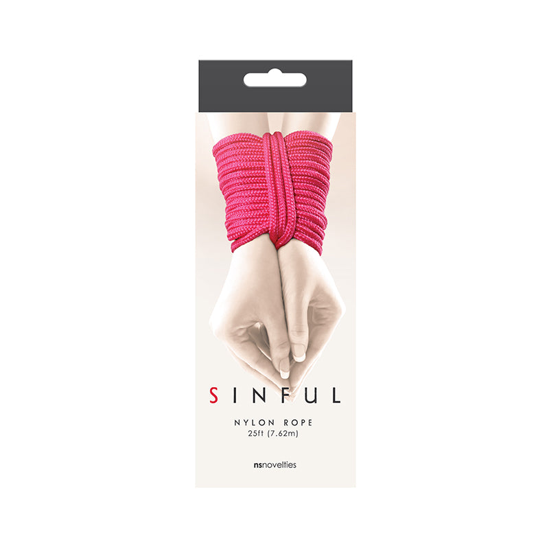 Sinful Nylon Rope 25 ft. Pink