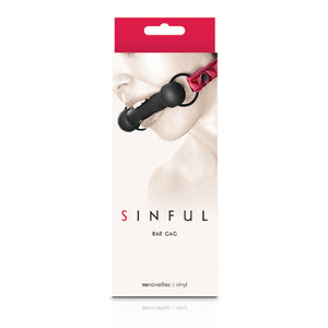 Sinful Silicone Bar Gag Pink