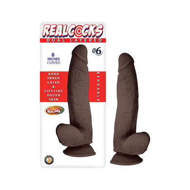 Realcocks Dual Layered Curved #6 8in Dark Brown