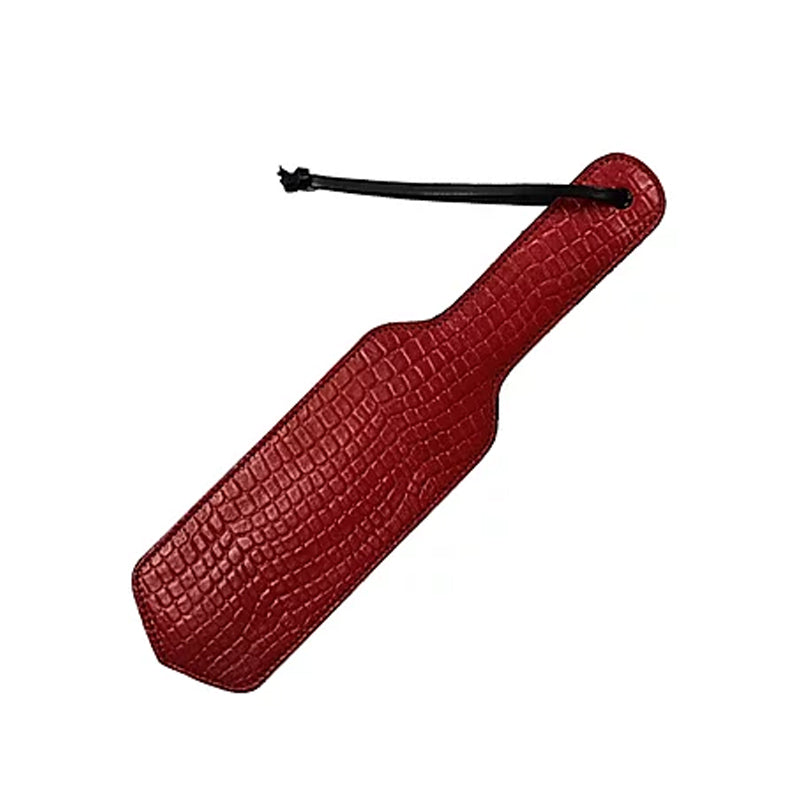 Leather Anaconda Paddle- Burgundy & Black