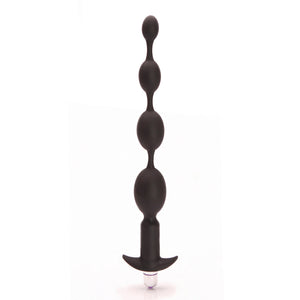 Tantus Vibrating Progressive Beads Vibrating Beaded Anal Plug Black