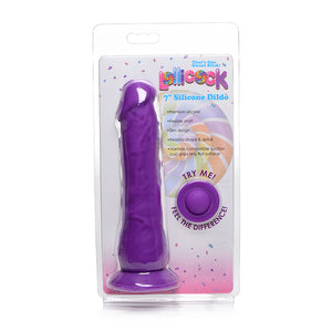 Curve Toys Lollicock 7 in. Silicone Dildo with Suction Cup Grape