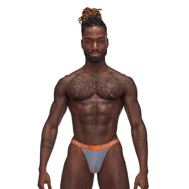 Male Power Casanova Uplift Thong Gray S/M