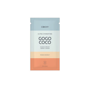 Coochy Ultra Hydrating Shave Cream Mango Coconut .35 fl oz./10 ml Foil 24-Piece Bulk Bag