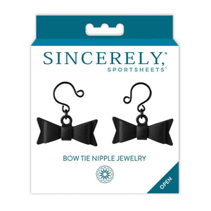 Sincerely, Sportsheets Bow Tie Nipple Jewelry Black