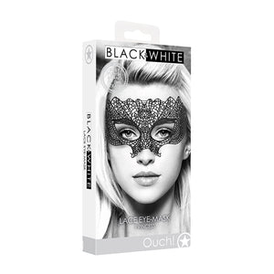 Ouch! Black & White Princess Lace Eye Mask Black