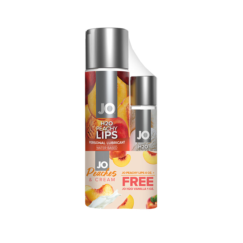 JO H2O Peachy Lips 4 oz. with BONUS H2O Vanilla Cream 1 oz.