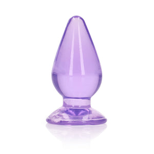 RealRock Crystal Clear 3.5 in. Anal Plug Purple