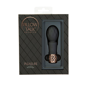 Pillow Talk Secrets Pleasure Rechargeable Clitoral Vibrator Wand Black