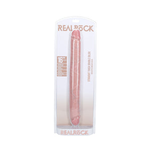 RealRock 16 in. Thick Double-Ended Dong Beige